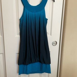 Blue black ombre shift dress